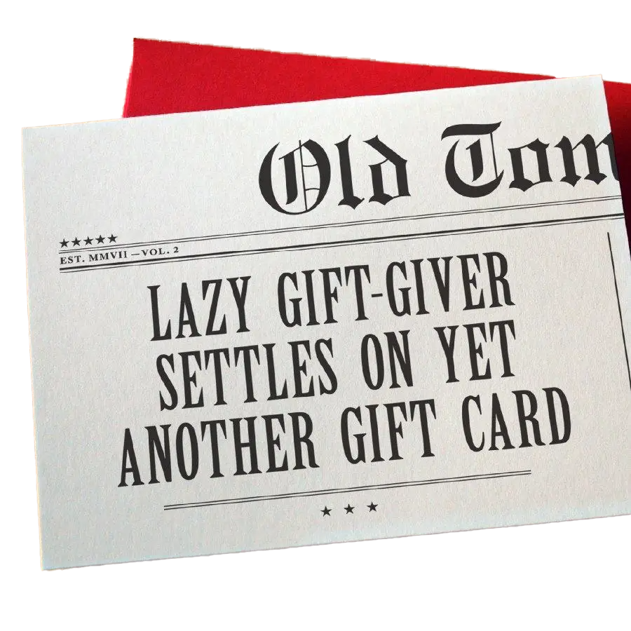 Lazy Gift Giver Greeting Card