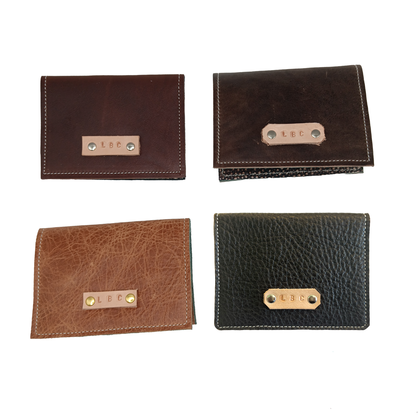 Long Beach Up-Cycled Leather Card Wallets