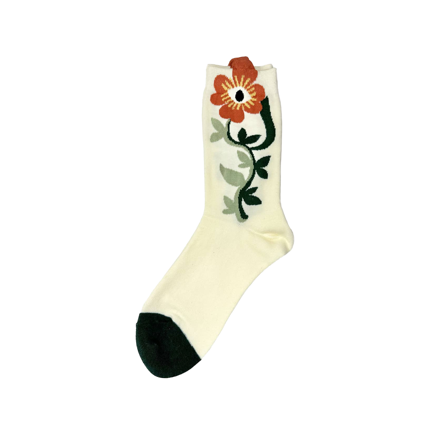 Leafy Whimsical Light Yellow - Women's Socks