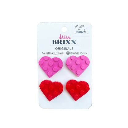 Miss Brixx Heart Heart Mix & Match Post Earring Set