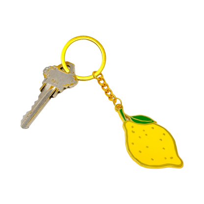 Lemon Enamel Keychain