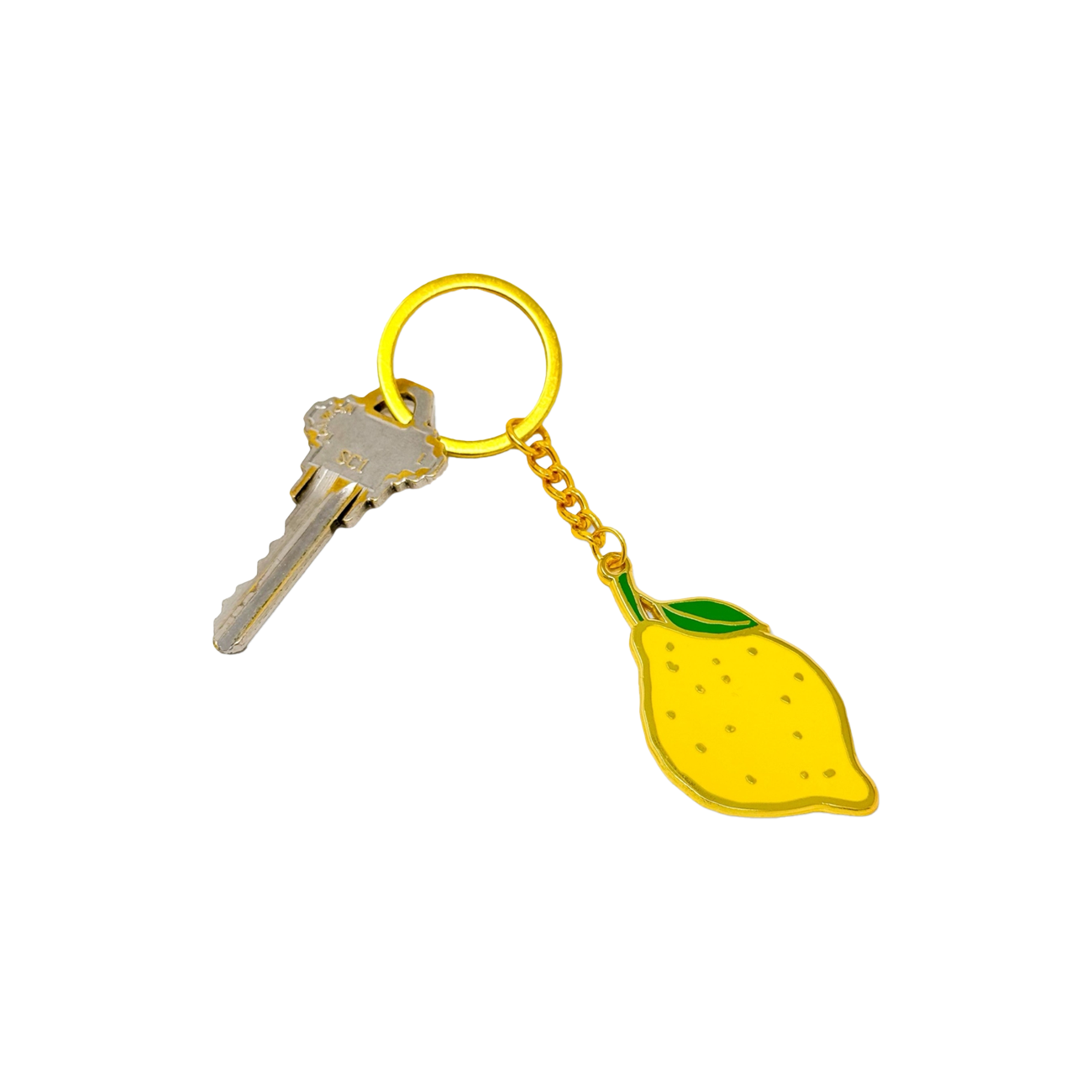 Lemon Enamel Keychain