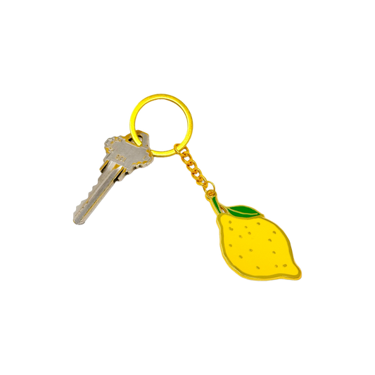 Lemon Enamel Keychain