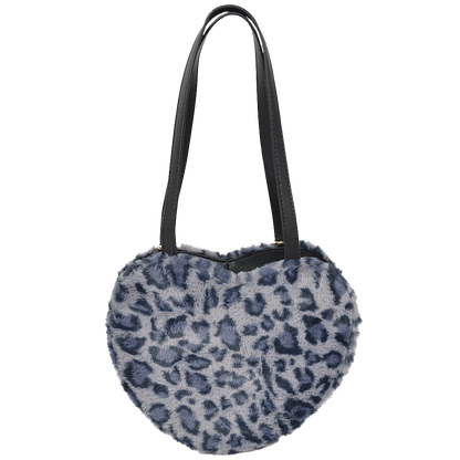 Leopard Heart Shoulder Bag