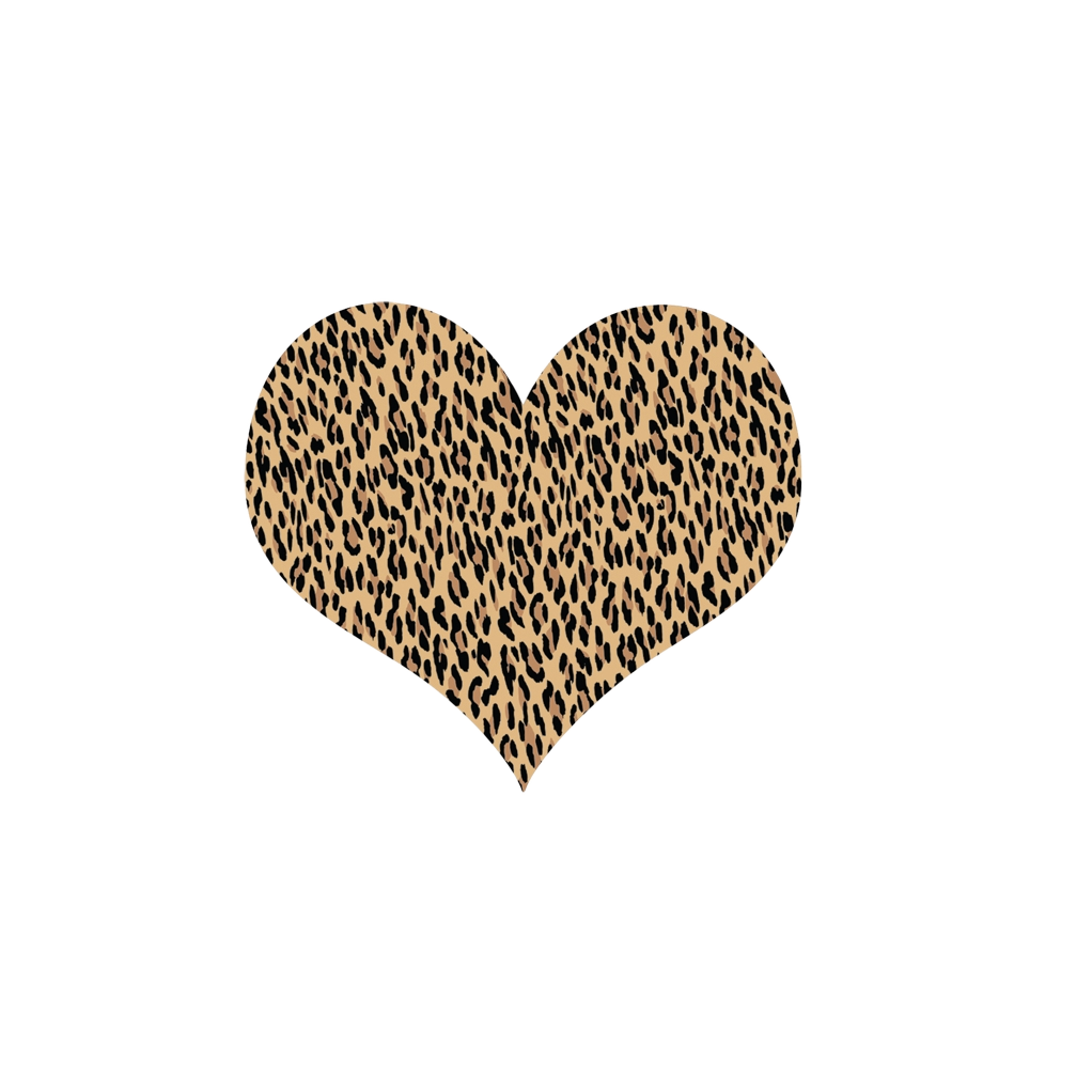 Leopard Heart Sticker