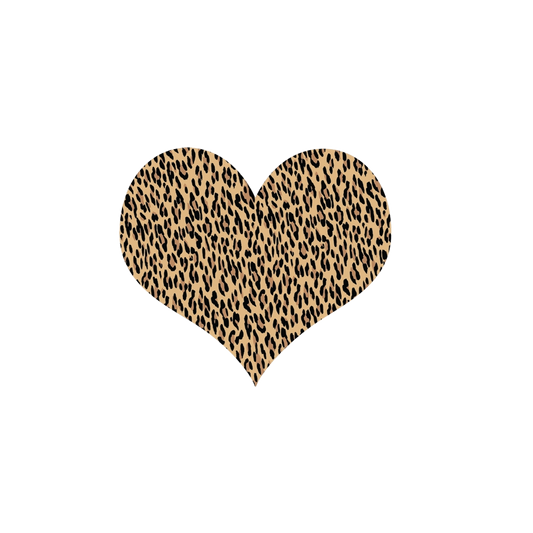 Leopard Heart Sticker