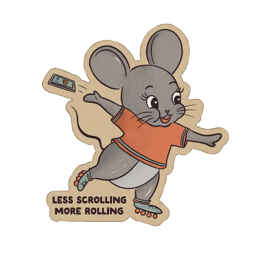 Less Scrolling Mouse Sticker