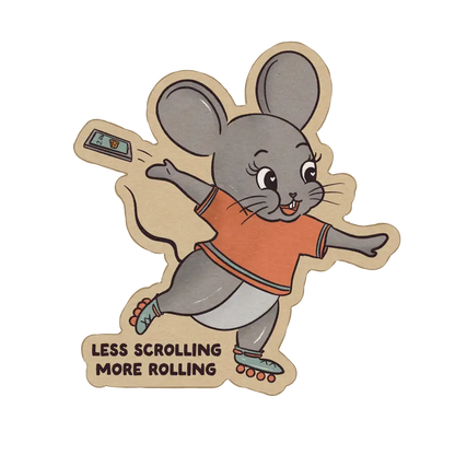 Less Scrolling Mouse Sticker