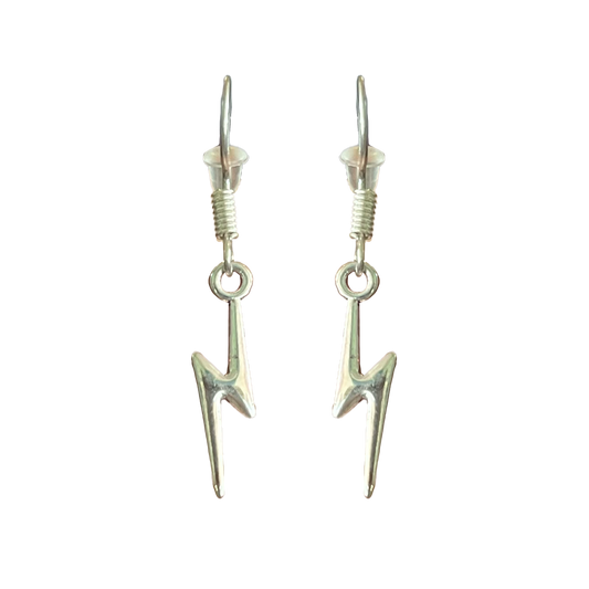 POB Lightning Bolt Dangle Earrings
