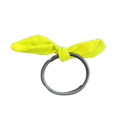 Lime Green Bow Hair Tie