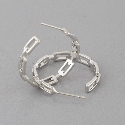 Link Chain Hoop Earrings