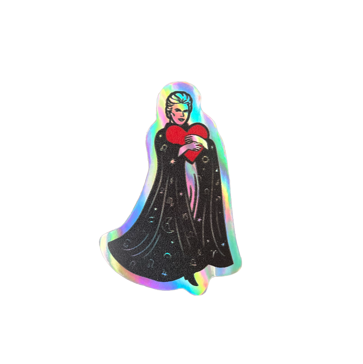 Walter Mercado Amor Glitter Heart Sticker