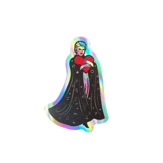 Walter Mercado Amor Glitter Heart Sticker