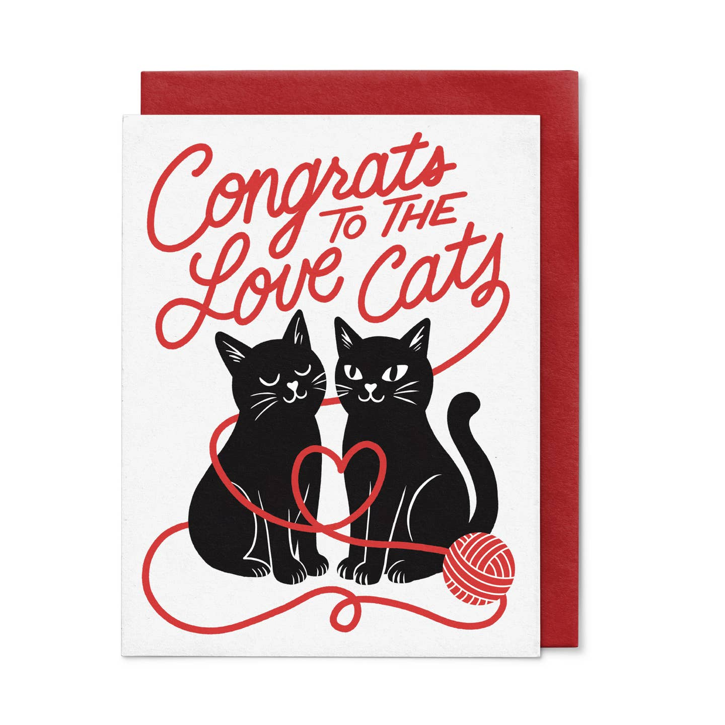 Congrats to the Love Cats Wedding Card