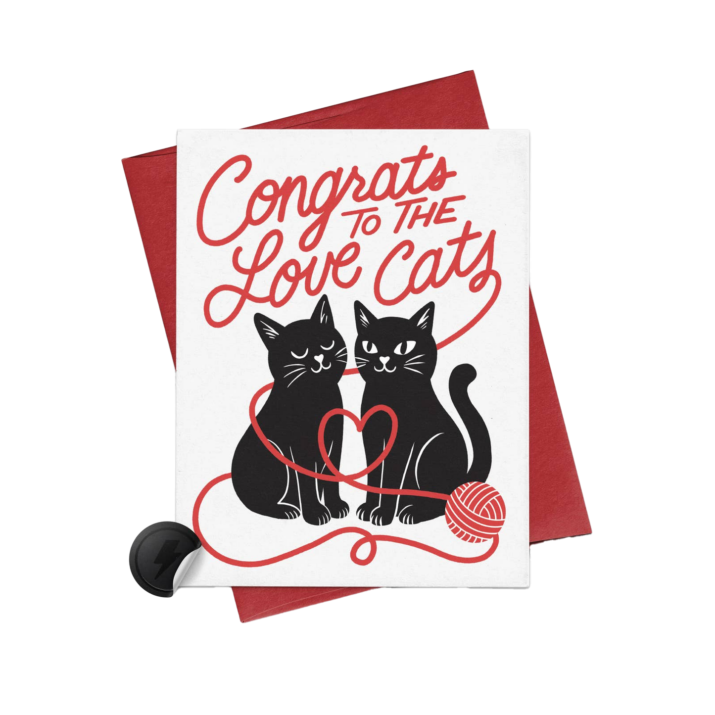 Congrats to the Love Cats Wedding Card