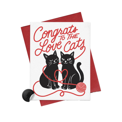 Congrats to the Love Cats Wedding Card