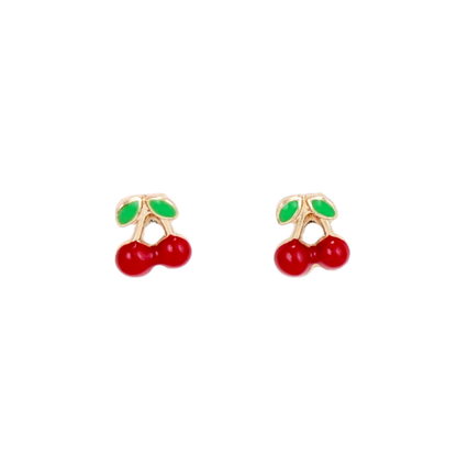 Lovely Day For a Picnic Cherry Post Earrings