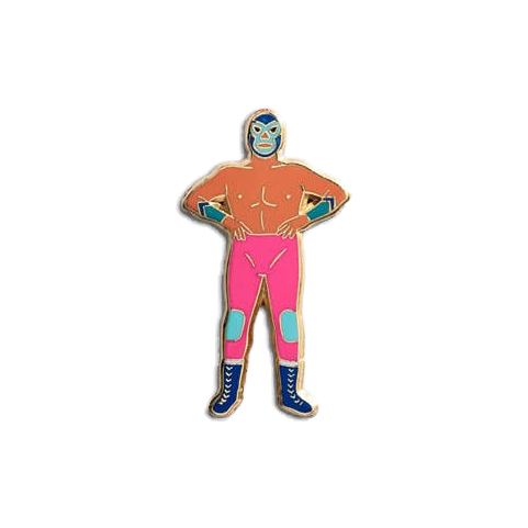 Luchador Enamel Pin