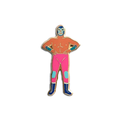 Luchador Enamel Pin