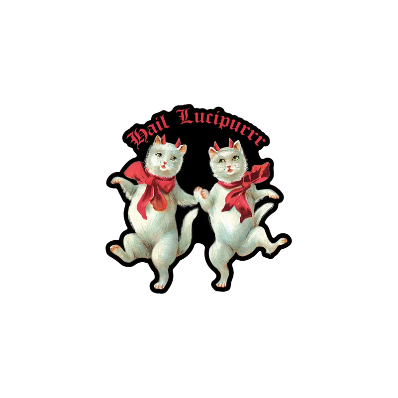 Hail Lucipurrr Vintage Cat Sticker
