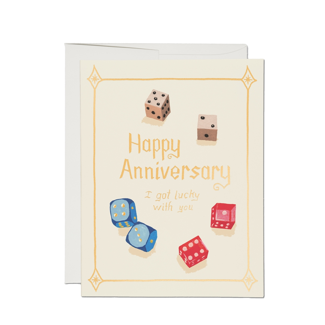 Lucky Dice Anniversary Card