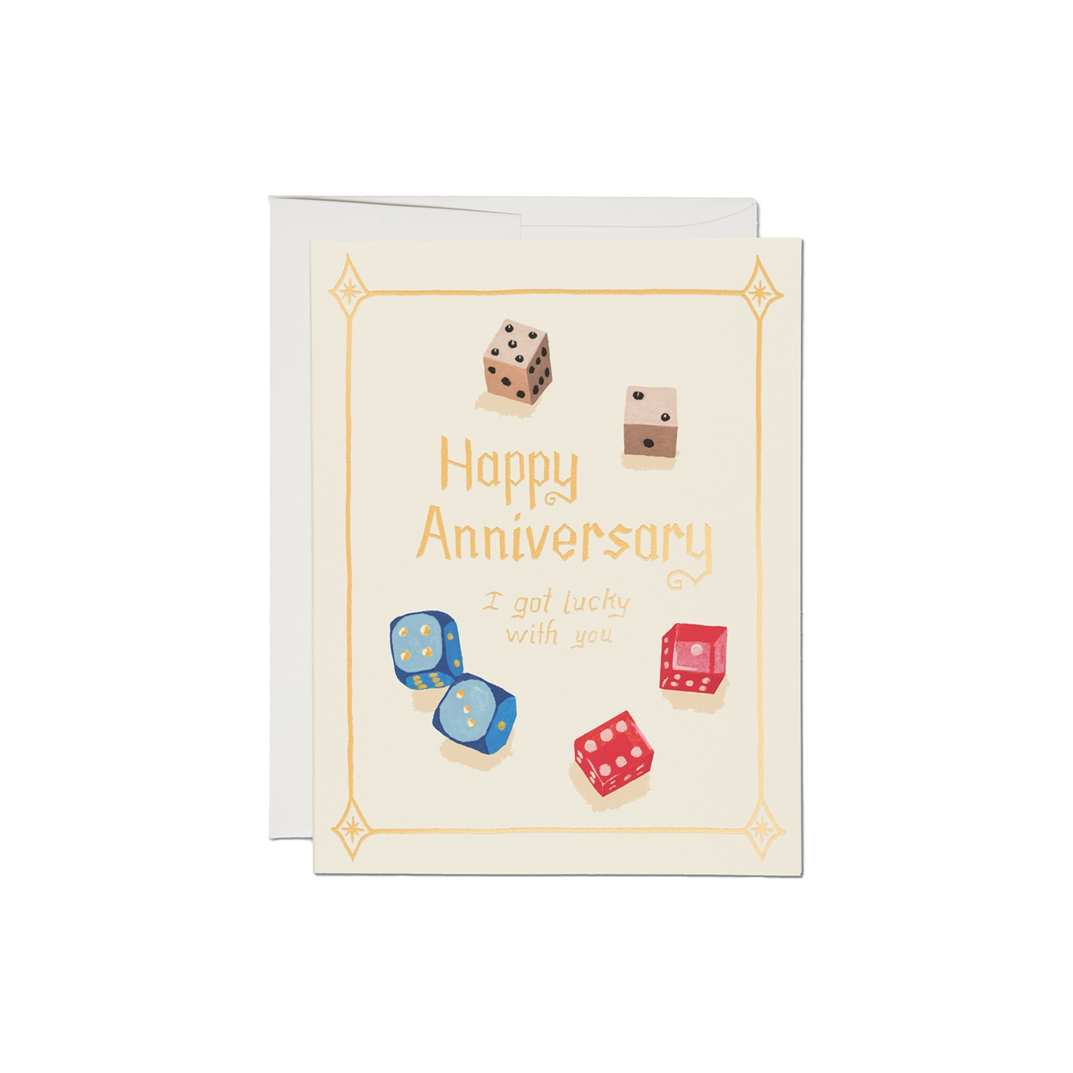 Lucky Dice Anniversary Card
