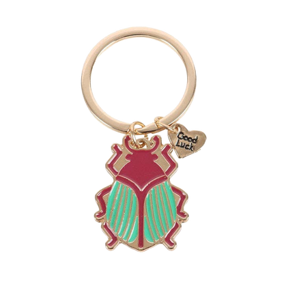 Lucky Gold Beetle Keyring