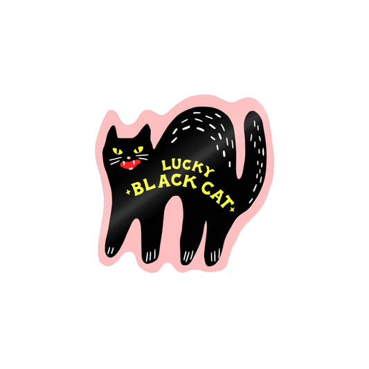 Lucky Black Cat Sticker