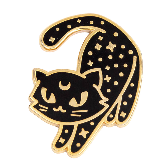 Celestial Lunar Cat Enamel Pin