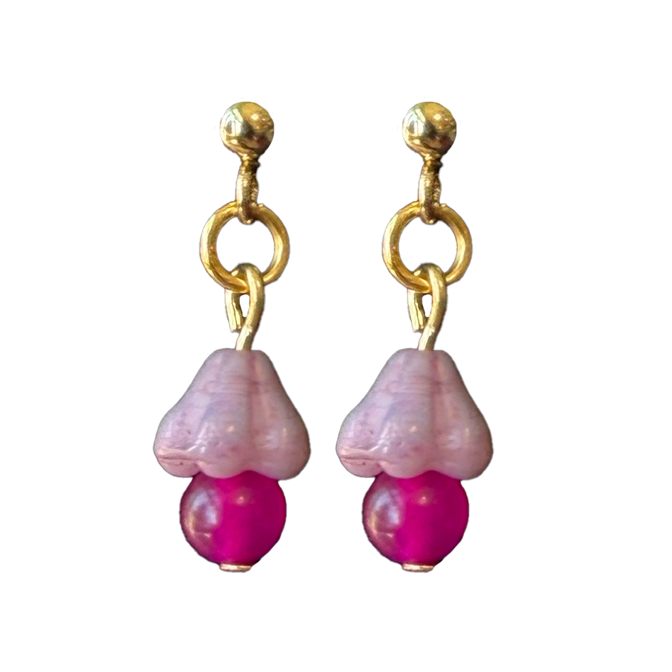 Mini Mushroom Dangle Earrings