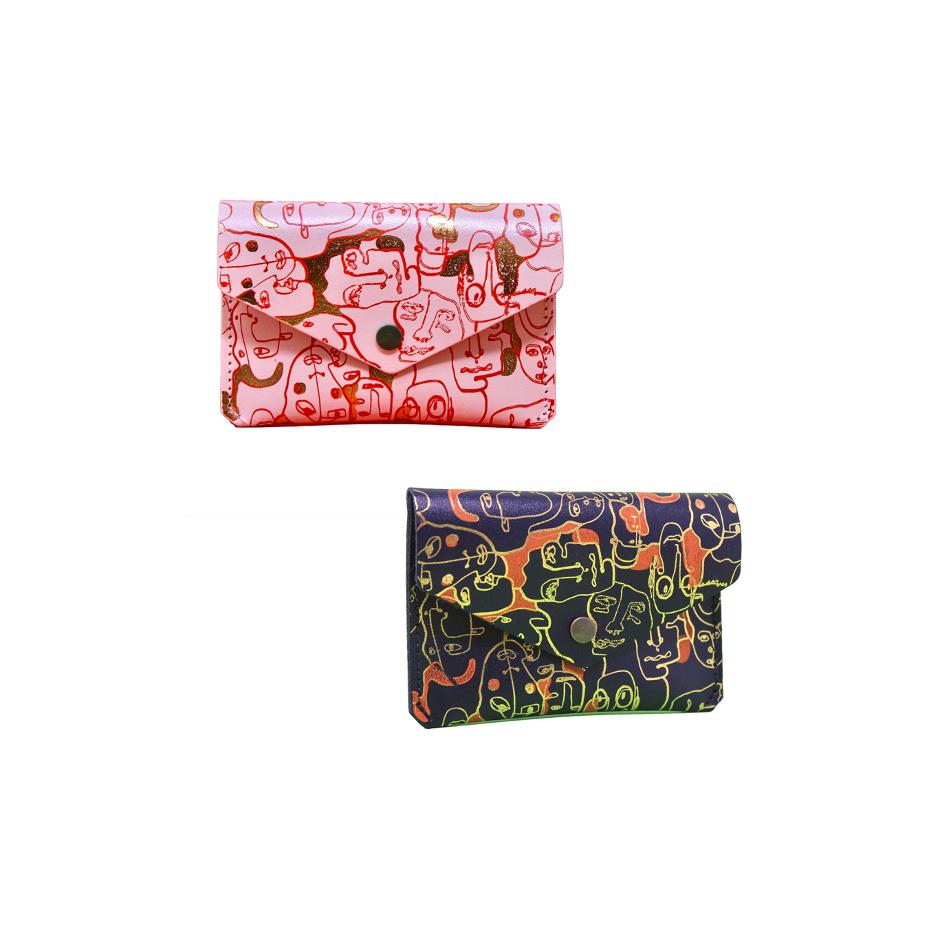 Many Faces Popper Purse