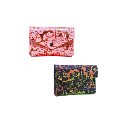 Many Faces Popper Purse