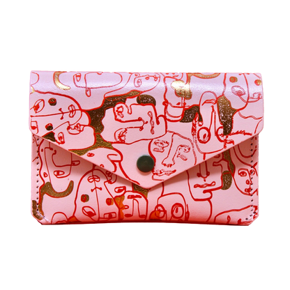 Many Faces Popper Purse