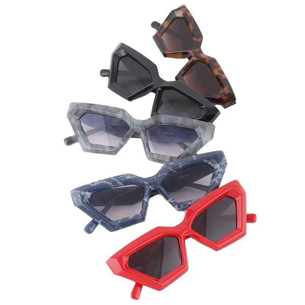 Geometric Marble Cat-Eye Sunglasses