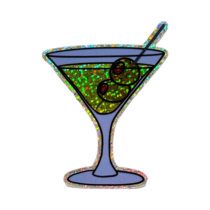 Glitter Martini Sticker