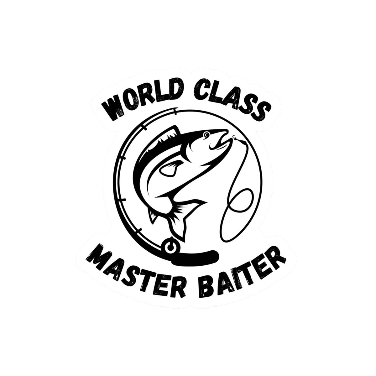World Class Master Baiter Fishing Viynl Sticker