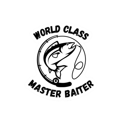 World Class Master Baiter Fishing Viynl Sticker