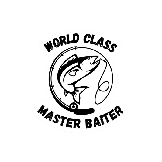 World Class Master Baiter Fishing Viynl Sticker