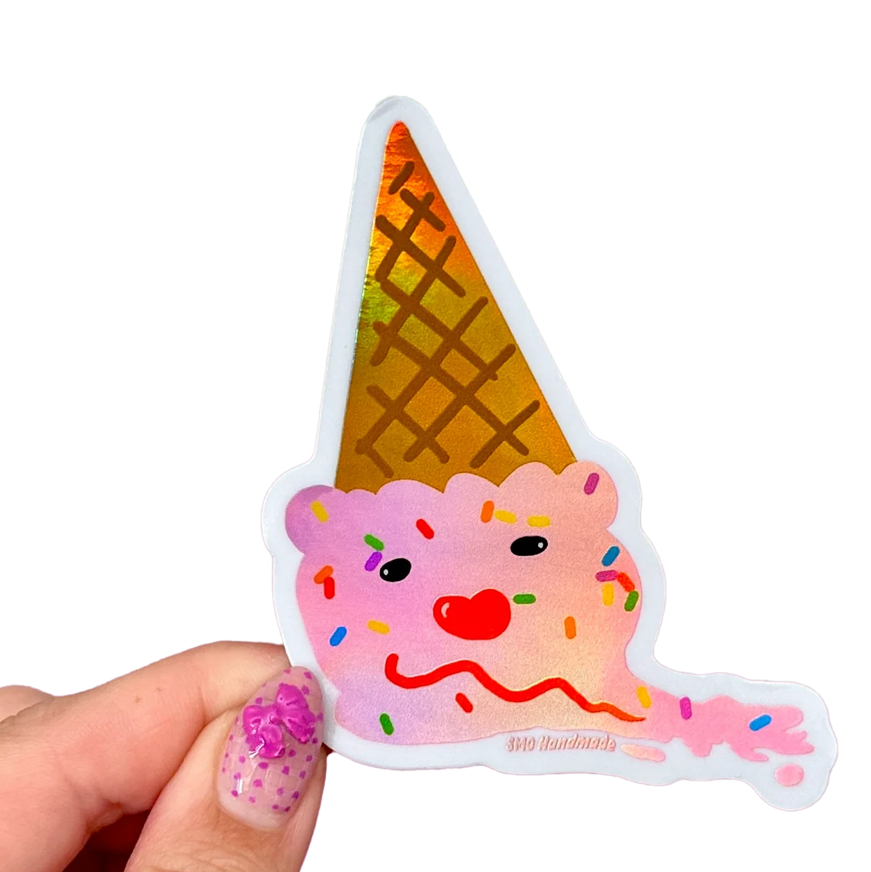 Melty Ice Cream Cone Sticker