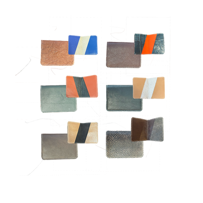 Minimalist Up-Cycled Leather Card Wallets