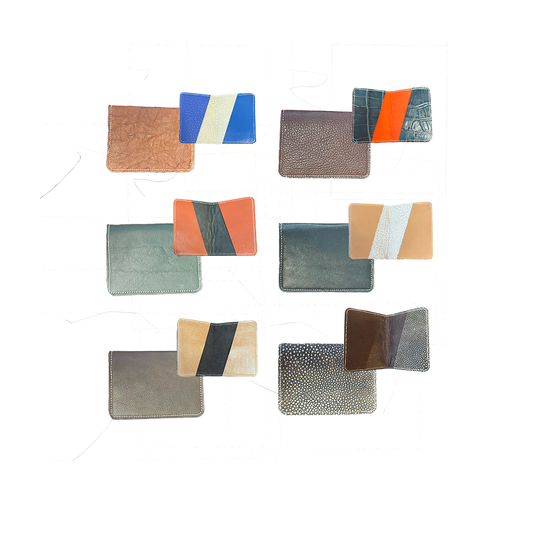 Minimalist Up-Cycled Leather Card Wallets