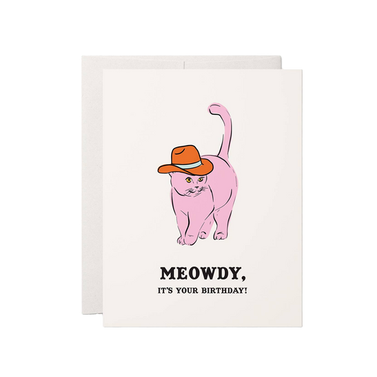 Meowdy Birthday Card