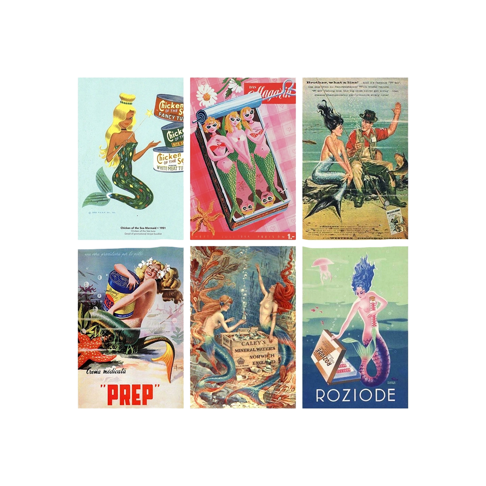 Vintage Mermaid Mini Matchbox