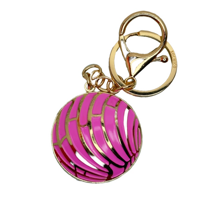 Metal Pan Dulce Concha Keychain