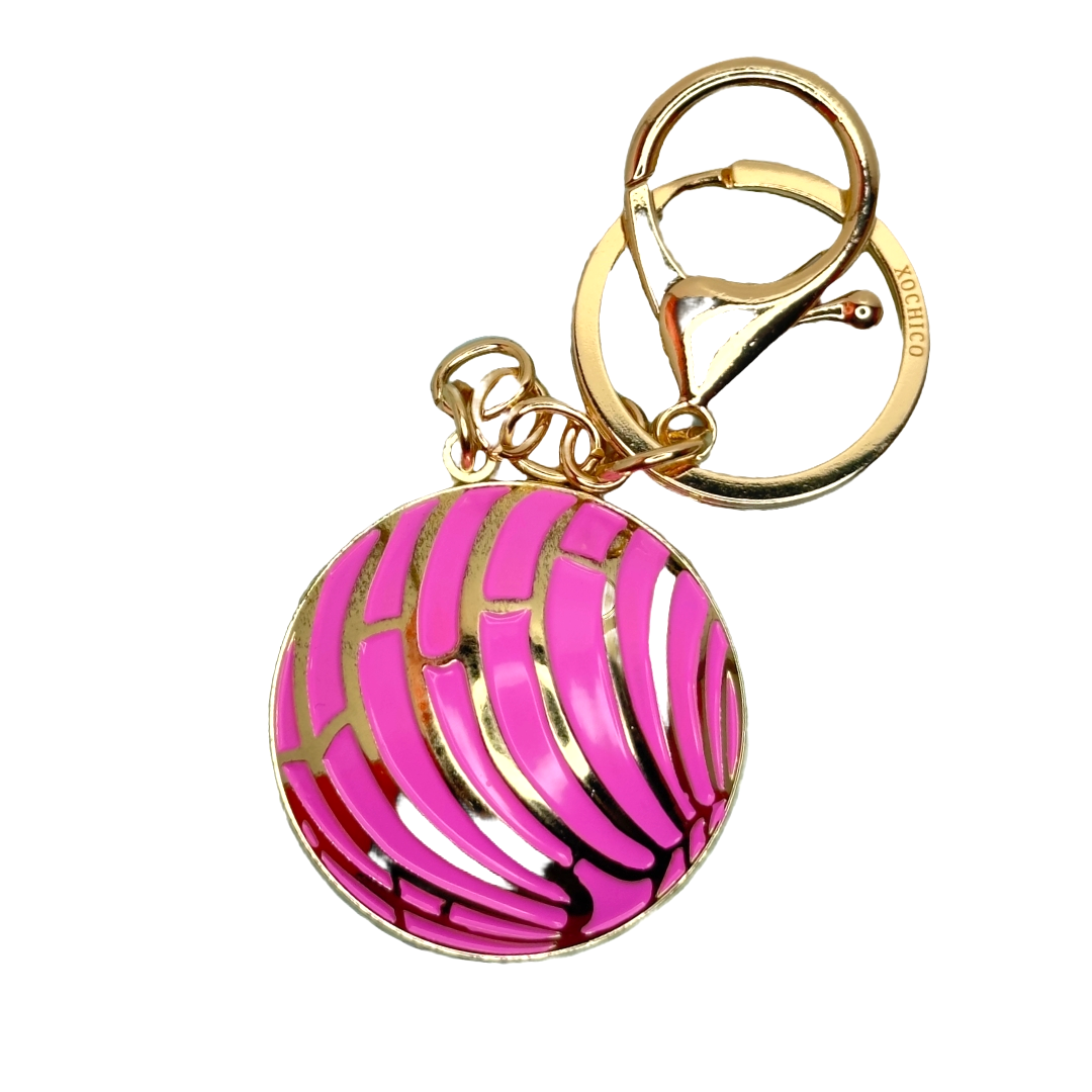 Metal Pan Dulce Concha Keychain