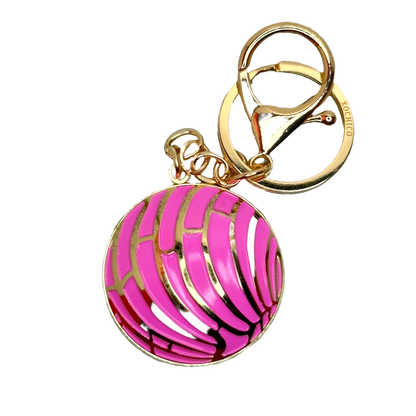 Metal Pan Dulce Concha Keychain