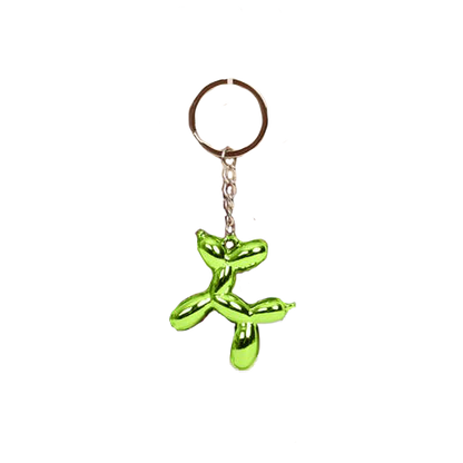 Metallic Balloon Dog Keychain