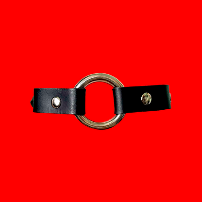 Upcycled Leather Micro Mini O-Ring Cuff