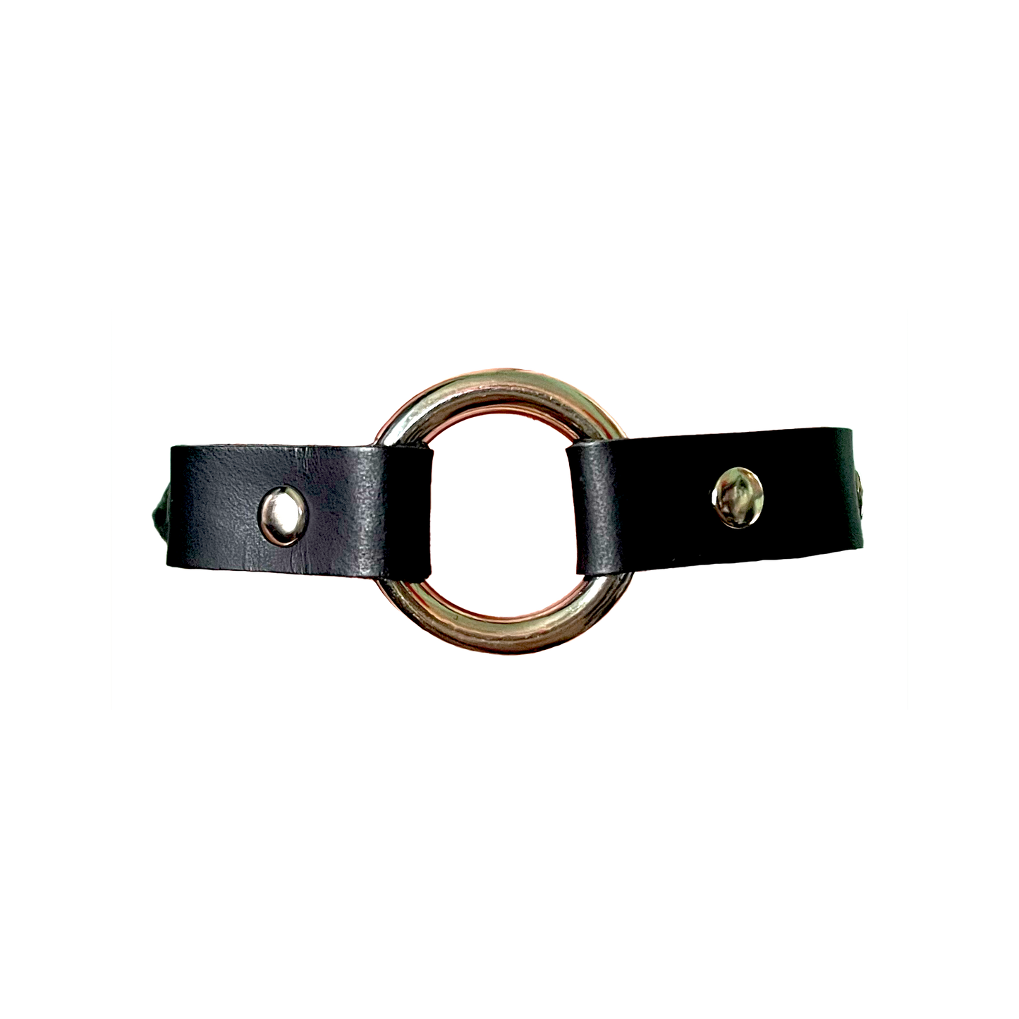 Upcycled Leather Micro Mini O-Ring Cuff