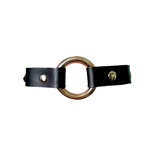 Upcycled Leather Micro Mini O-Ring Cuff